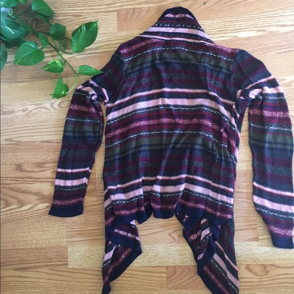 Patterned Striped Long Cardigan - Picture 5 of 5